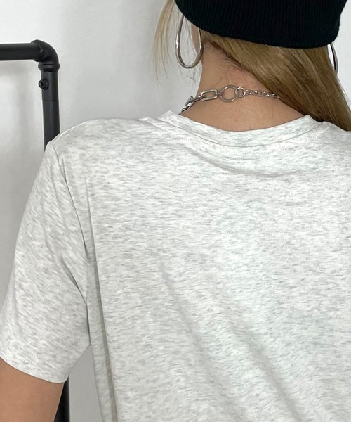 non-hedge(ノンヘッジ)の「転写プリントTシャツ(Tシャツ/カットソー・レディース・ブラック/グレー/オフホワイト/オートミール・FREE)」の10枚目の写真