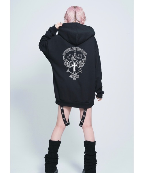 Hauls(ハウルズ)の「病みかわクロスZIPぱーかー(パーカー・レディース・ブラック・F)」の19枚目の写真