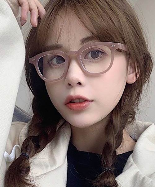 Bifrost（ビフレスト）の「ウェリントン クリアレンズファッションメガネ 伊達めがね（メガネ・レディース・ブラック/モカ/ブラウン/アイボリー・FREE）」の7枚目の写真