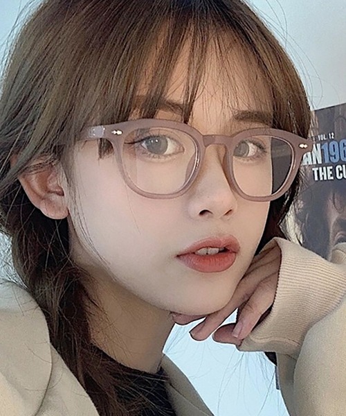 Bifrost（ビフレスト）の「ウェリントン クリアレンズファッションメガネ 伊達めがね（メガネ・レディース・ブラック/モカ/ブラウン/アイボリー・FREE）」の5枚目の写真