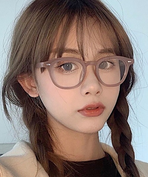 Bifrost（ビフレスト）の「ウェリントン クリアレンズファッションメガネ 伊達めがね（メガネ・レディース・ブラック/モカ/ブラウン/アイボリー・FREE）」の8枚目の写真