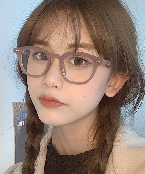 Bifrost（ビフレスト）の「ウェリントン クリアレンズファッションメガネ 伊達めがね（メガネ・レディース・ブラック/モカ/ブラウン/アイボリー・FREE）」の9枚目の写真