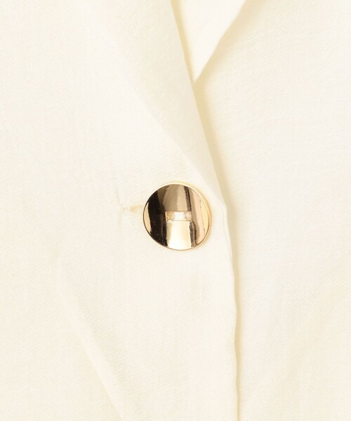 MICO COULIER（ミコクリエ）の「光沢エアリーテーラードジャケット七分袖（テーラードジャケット・レディース・キナリ/ベージュ/ブラック・38）」の18枚目の写真