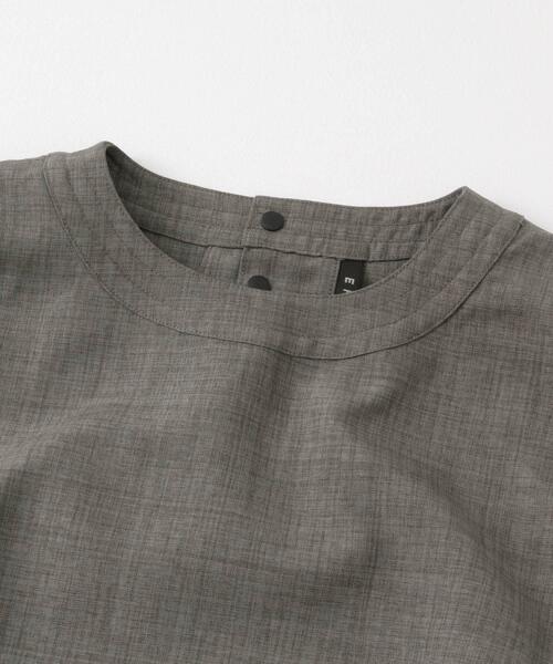 EKAL（エカル）の「『UR TECH DRYLUXE』『吸水速乾/UVカット』ハイツイストフレンチスリーブブラウス（シャツ/ブラウス・レディース・チャコールグレー/モカ/ネイビー・ONE）」の22枚目の写真