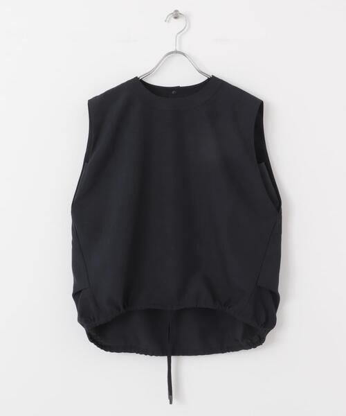 EKAL（エカル）の「『UR TECH DRYLUXE』『吸水速乾/UVカット』ハイツイストフレンチスリーブブラウス（シャツ/ブラウス・レディース・チャコールグレー/モカ/ネイビー・ONE）」の10枚目の写真