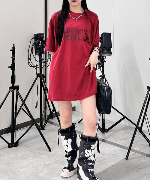 Figments（フィグメンツ）の「ミラーロゴビッグＴ（Tシャツ/カットソー・レディース・レッド/ホワイト・FREE）」の10枚目の写真