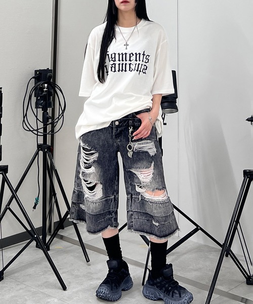 Figments（フィグメンツ）の「ミラーロゴビッグＴ（Tシャツ/カットソー・レディース・レッド/ホワイト・FREE）」の6枚目の写真