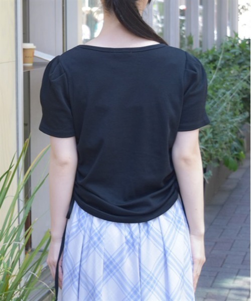 axes femme(アクシーズファム)の「ドロストレイヤード風トップス(Tシャツ/カットソー・レディース・ブラック/キナリ/チャコール・FREE)」の9枚目の写真