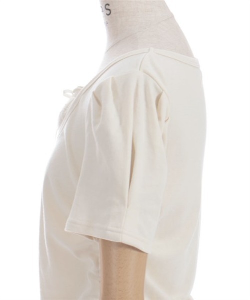 axes femme(アクシーズファム)の「ドロストレイヤード風トップス(Tシャツ/カットソー・レディース・ブラック/キナリ/チャコール・FREE)」の20枚目の写真