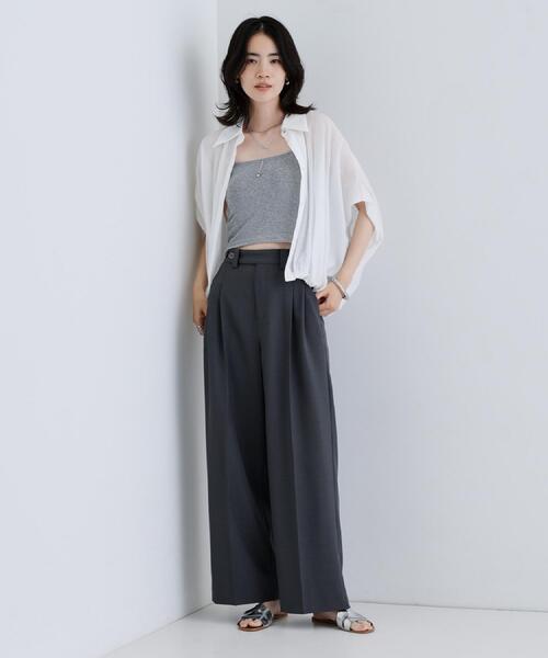 GALLEST(ギャレスト)の「モードストレートパンツ(その他パンツ・レディース・ベージュ/ブラック/チャコールグレー・38/36/40)」の5枚目の写真