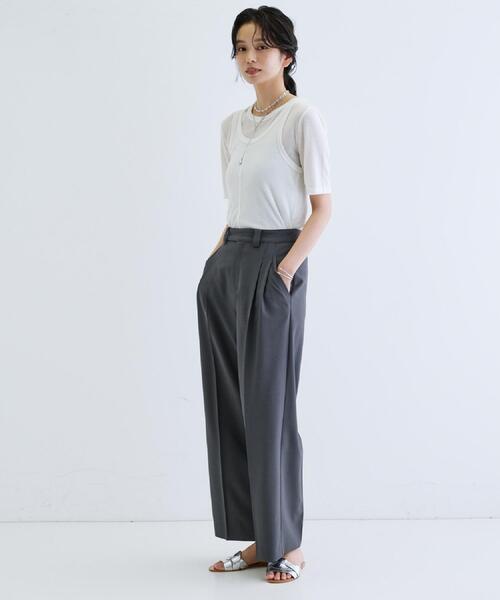 GALLEST(ギャレスト)の「モードストレートパンツ(その他パンツ・レディース・ベージュ/ブラック/チャコールグレー・38/36/40)」の12枚目の写真