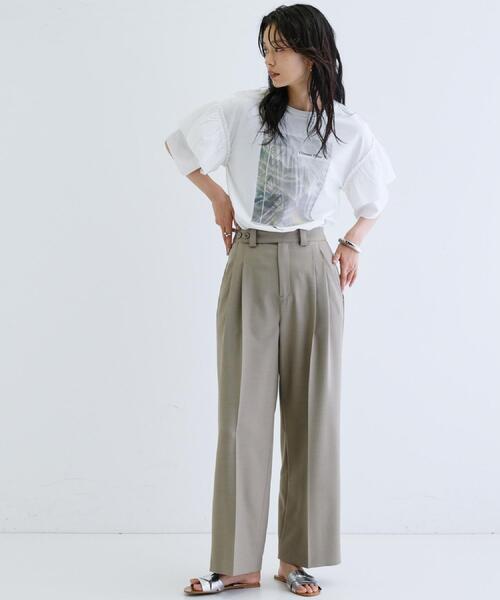 GALLEST(ギャレスト)の「モードストレートパンツ(その他パンツ・レディース・ベージュ/ブラック/チャコールグレー・38/36/40)」の18枚目の写真