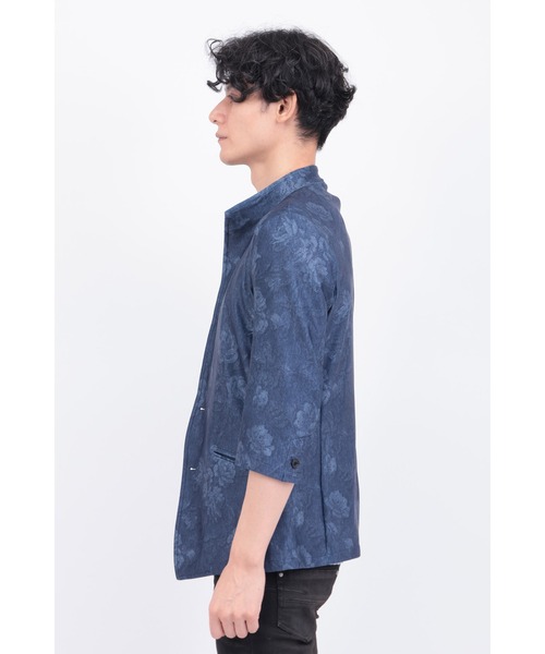 TORNADO MART（トルネードマート）の「HTﾌﾗﾜｰﾃﾞﾆﾑｶﾞﾗ7ﾌﾞｿﾃﾞｽﾀﾝﾄﾞJK（タンクトップ・メンズ・ネイビー/グレー系その他・LL/L/M）」の8枚目の写真