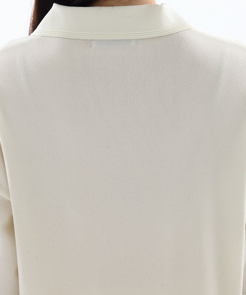 WRAPINKNOT（ラッピンノット）の「【WRAPINKNOT/ラッピンノット】《STUDIOUS別注》POLO KNIT TOPS/ニットトップス（ニット/セーター・レディース・ホワイト/ブラック・FREE）」の10枚目の写真