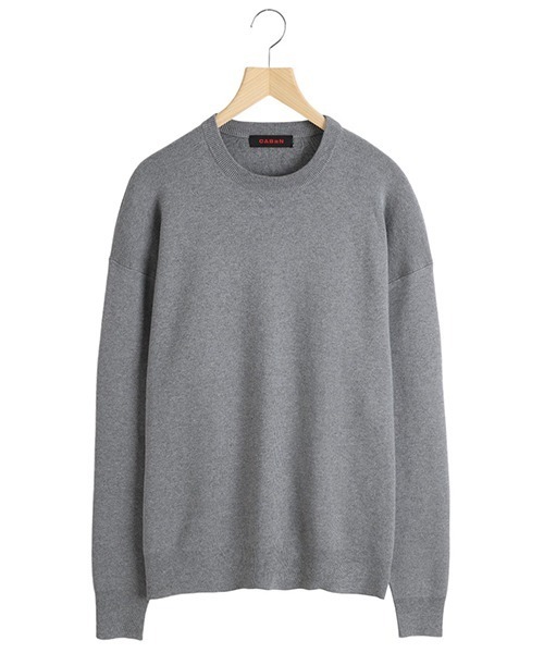 caban（キャバン）の「CABan / キャバン：コットンカシミヤ クルーネックプルオーバー：59029402003[MUS]（ニット/セーター・メンズ・グレー/ライトベージュ/チャコール/ブラック・M/S/L）」の2枚目の写真