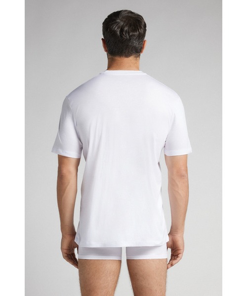 Intimissimi(インティミッシミ)の「マーセライズド Superlight Premium コットン Tシャツ(Tシャツ/カットソー・メンズ・ネイビー系1/ブラック/ホワイト/ダークグリーン/ベージュ・XL/S/M/L)」の9枚目の写真