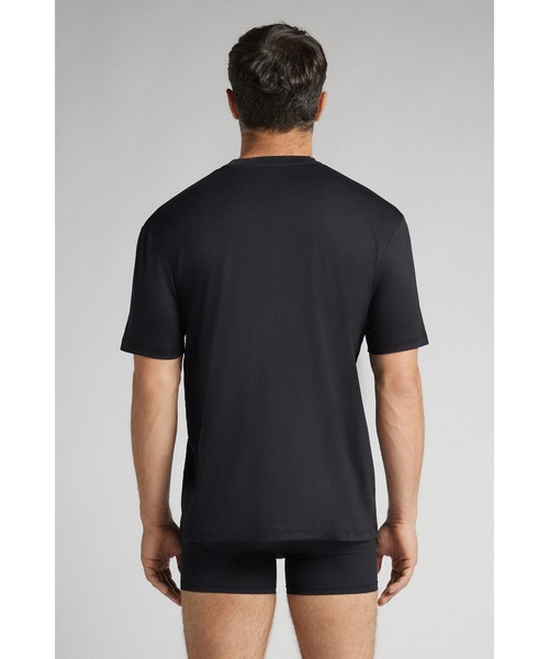 Intimissimi(インティミッシミ)の「マーセライズド Superlight Premium コットン Tシャツ(Tシャツ/カットソー・メンズ・ネイビー系1/ブラック/ホワイト/ダークグリーン/ベージュ・XL/S/M/L)」の13枚目の写真