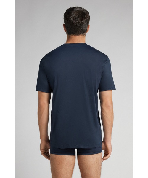 Intimissimi(インティミッシミ)の「マーセライズド Superlight Premium コットン Tシャツ(Tシャツ/カットソー・メンズ・ネイビー系1/ブラック/ホワイト/ダークグリーン/ベージュ・XL/S/M/L)」の18枚目の写真
