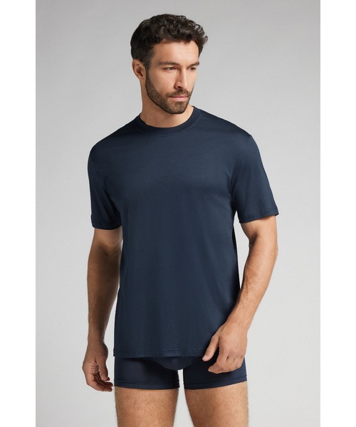 Intimissimi(インティミッシミ)の「マーセライズド Superlight Premium コットン Tシャツ(Tシャツ/カットソー・メンズ・ネイビー系1/ブラック/ホワイト/ダークグリーン/ベージュ・XL/S/M/L)」の19枚目の写真
