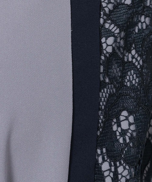 Andemiu（アンデミュウ）の「サイドレースキリカエワンピース半袖499169（ワンピース・レディース・ホワイト/ブルー/ネイビー/ネイビー×ホワイト/ネイビー系9・FREE）」の6枚目の写真