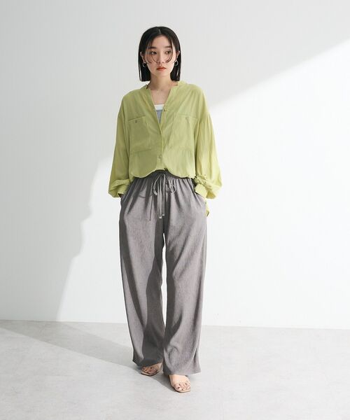 Green　Parks（グリーンパークス）の「ウエーブジャガードイージーパンツ（その他パンツ・レディース・オレンジ/ブラック/ライトイエロー/グレー・FREE）」の6枚目の写真