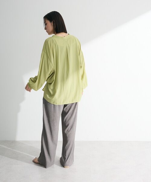 Green　Parks（グリーンパークス）の「ウエーブジャガードイージーパンツ（その他パンツ・レディース・オレンジ/ブラック/ライトイエロー/グレー・FREE）」の9枚目の写真