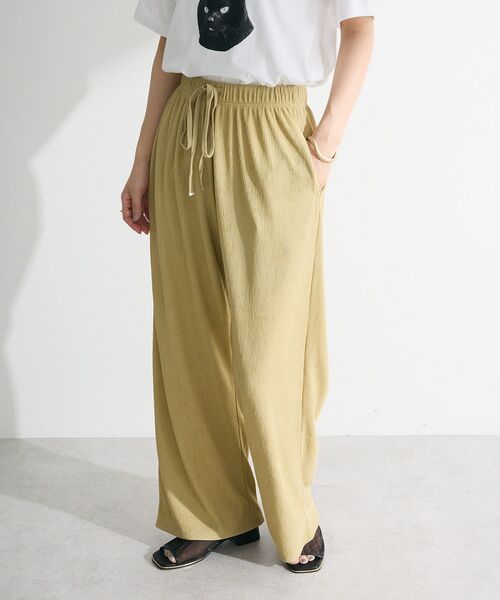 Green　Parks（グリーンパークス）の「ウエーブジャガードイージーパンツ（その他パンツ・レディース・オレンジ/ブラック/ライトイエロー/グレー・FREE）」の15枚目の写真