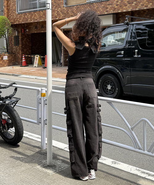 Oriens JOURNAL STANDARD（オリエンス ジャーナルスタンダード）の「チャームグラフィック タンクトップ（タンクトップ・レディース・ブラック/ホワイト・FREE）」の7枚目の写真