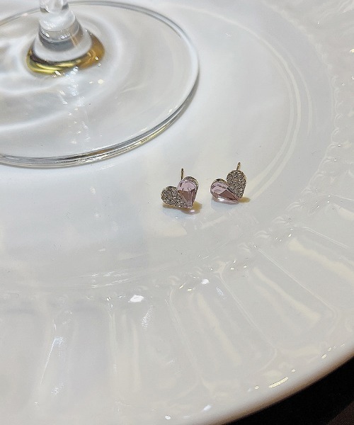 shoppinggo(ショッピングゴー)の「ピアス ピンクハート 可愛いピアス(ピアス(片耳用)・レディース・ゴールド/ピンク・FREE)」の10枚目の写真