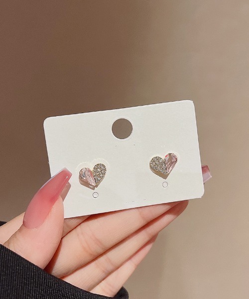 shoppinggo(ショッピングゴー)の「ピアス ピンクハート 可愛いピアス(ピアス(片耳用)・レディース・ゴールド/ピンク・FREE)」の8枚目の写真