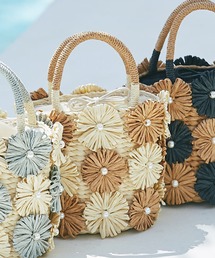 tocco closet | 立体フラワーモチーフペーパーかごバッグ(かごバッグ)