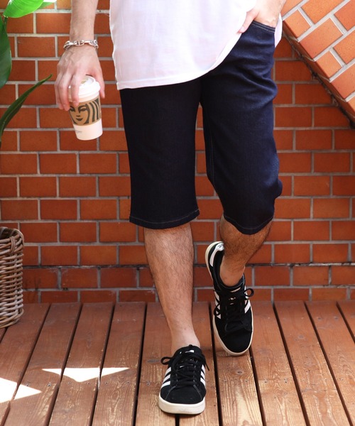 OUTDOOR PRODUCTS(アウトドアプロダクツ)の「OUTDOOR PRODUCTS ストレッチデニムショートパンツ(デニムパンツ・メンズ・ネイビー/サックスブルー/ブルー・SMALL/MEDIUM/X-LARGE/LARGE)」の2枚目の写真