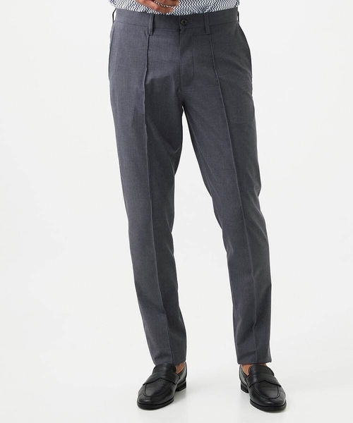 MICHEL KLEIN HOMME (ミッシェルクランオム)の「イージーケアスラックスパンツ(スラックス・メンズ・ライトグレー/ダークグレー/ブラウン・MEDIUM/LARGE/X-LARGE)」の3枚目の写真