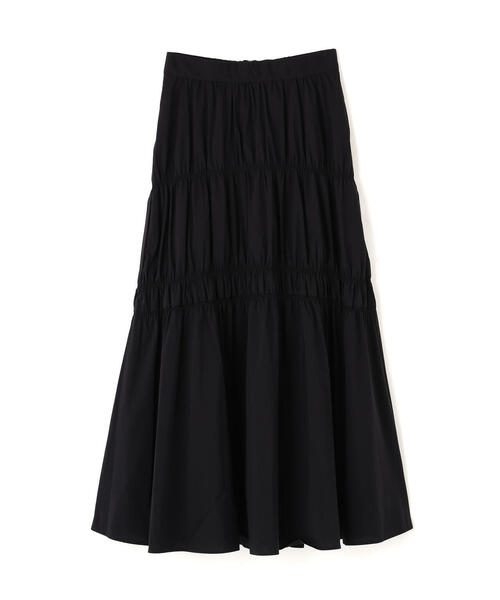 N.（N. Natural Beauty Basic）（エヌエヌナチュラルビューティーベーシック）の「【PS/低身長サイズ】切替ギャザースカート（スカート・レディース・オフホワイト/ブラック・MEDIUM/PS）」の3枚目の写真