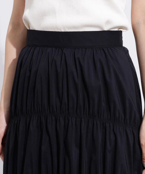 N.（N. Natural Beauty Basic）（エヌエヌナチュラルビューティーベーシック）の「【PS/低身長サイズ】切替ギャザースカート（スカート・レディース・オフホワイト/ブラック・MEDIUM/PS）」の15枚目の写真