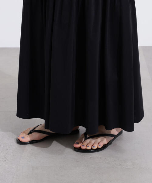 N.（N. Natural Beauty Basic）（エヌエヌナチュラルビューティーベーシック）の「【PS/低身長サイズ】切替ギャザースカート（スカート・レディース・オフホワイト/ブラック・MEDIUM/PS）」の18枚目の写真