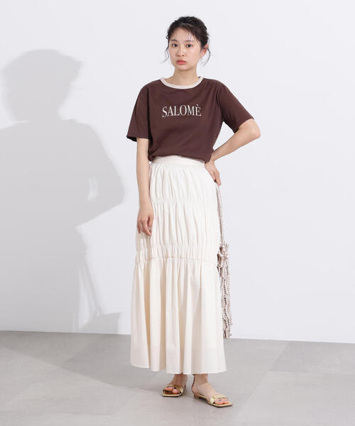 N.（N. Natural Beauty Basic）（エヌエヌナチュラルビューティーベーシック）の「【PS/低身長サイズ】切替ギャザースカート（スカート・レディース・オフホワイト/ブラック・MEDIUM/PS）」の22枚目の写真