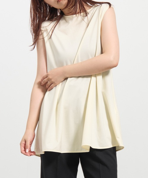 KANEMASA PHIL.(カネマサフィル)の「【KANEMASA PHIL./カネマサフィル】別注 46G Tuck Blouse/タックブラウス(シャツ/ブラウス・レディース・イエロー/ブラウン/ブラック/ブルー・FREE)」の4枚目の写真