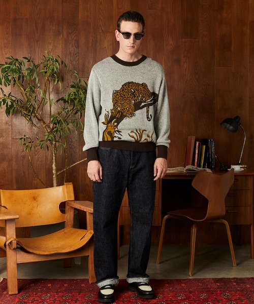 schott（ショット）の「Schott/ショット/50'S KNIT/フィフティーズ ニット（ニット/セーター・メンズ・ブラック/ブラウン・XL/L/M）」の3枚目の写真