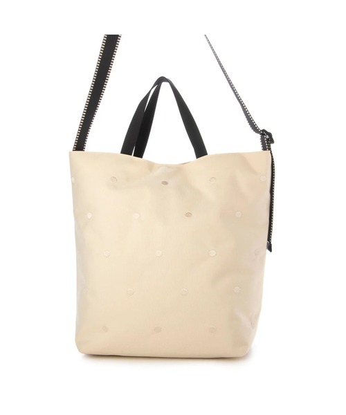 cache cache(カシュ カシュ)の「cachecache カシュカシュ ドットナイロン2wayバッグ(ショルダーバッグ・レディース・ライトグレー/ブラック/アイボリー/ダークグレー/グリーン/チョコ・FREE)」の2枚目の写真
