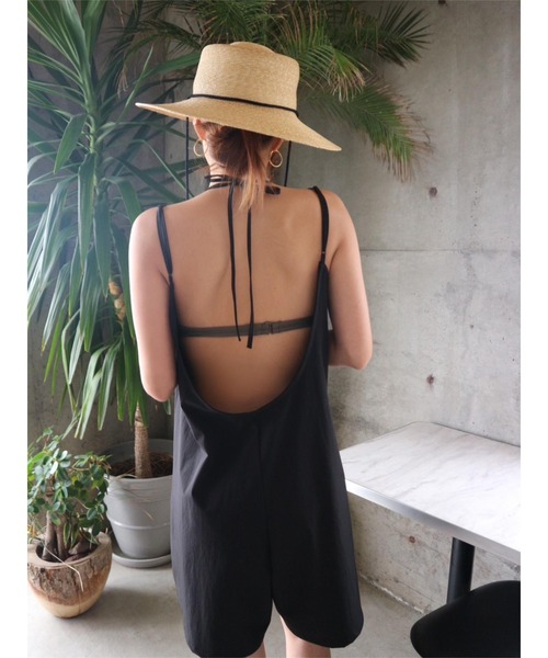 TRUNC(トランクエイティーエイト)の「Waterlike Layered Rompers(サロペット/オーバーオール・レディース・アイボリー/ブラック/ネイビー・FREE)」の22枚目の写真