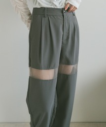 VANNIE U | シアーラインスラックスパンツ/SMLサイズ展開(スラックス)