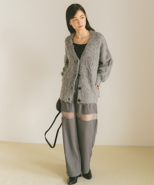 VANNIE U（ヴァニーユー）の「シアーラインスラックスパンツ/SMLサイズ展開（スラックス・レディース・グレー/アイボリー・S/M/L）」の10枚目の写真