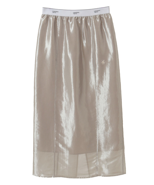 CONVERSE TOKYO(コンバーストウキョウ)の「WAIST LOGO SHINY SHEER SKIRT(スカート・レディース・ベージュ/カーキ/ブラック・FREE)」の10枚目の写真