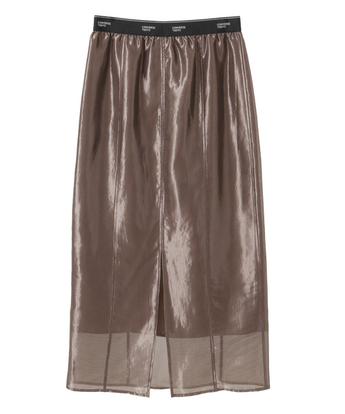 CONVERSE TOKYO(コンバーストウキョウ)の「WAIST LOGO SHINY SHEER SKIRT(スカート・レディース・ベージュ/カーキ/ブラック・FREE)」の11枚目の写真