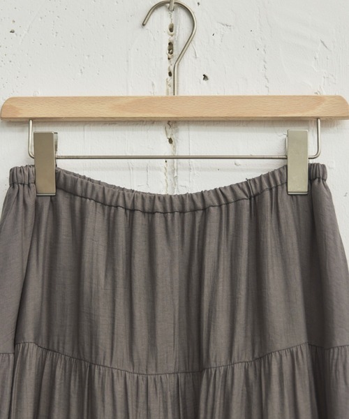 Doux archives(ドゥアルシーヴ)の「ギャザーティアードスカート(スカート・レディース・グレー/サックスブルー/ブラウン・FREE)」の19枚目の写真