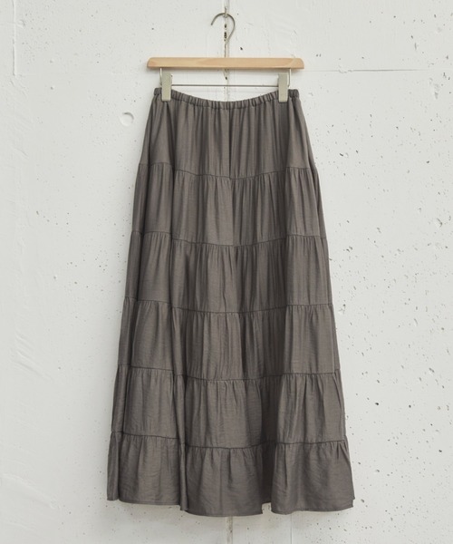 Doux archives(ドゥアルシーヴ)の「ギャザーティアードスカート(スカート・レディース・グレー/サックスブルー/ブラウン・FREE)」の17枚目の写真