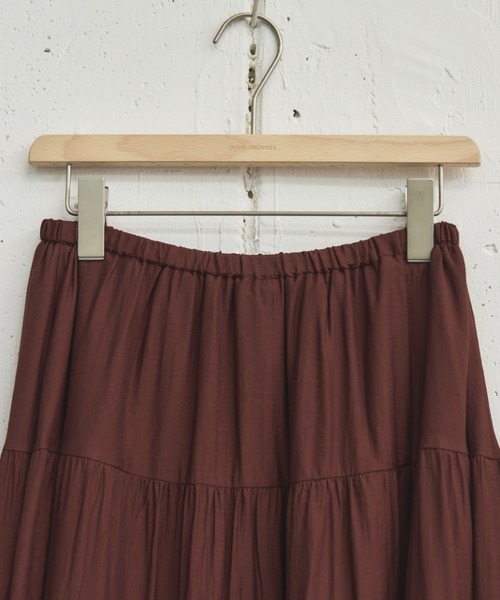 Doux archives(ドゥアルシーヴ)の「ギャザーティアードスカート(スカート・レディース・グレー/サックスブルー/ブラウン・FREE)」の15枚目の写真