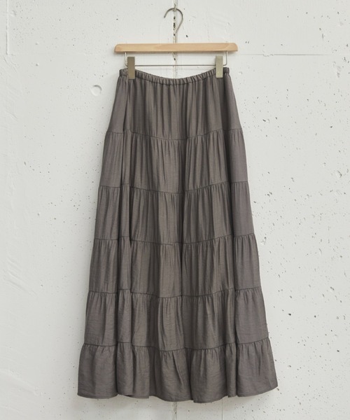 Doux archives(ドゥアルシーヴ)の「ギャザーティアードスカート(スカート・レディース・グレー/サックスブルー/ブラウン・FREE)」の16枚目の写真