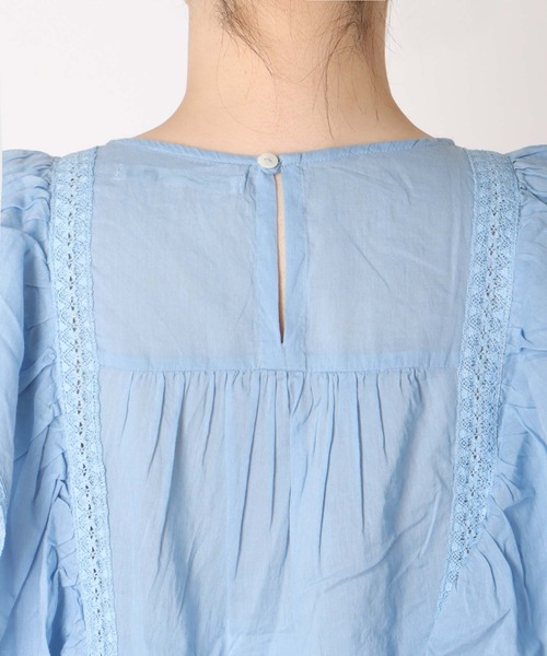 Jines（ジネス）の「インド刺繍ラッフルブラウス（シャツ/ブラウス・レディース・ブラック/ブルー・38）」の14枚目の写真